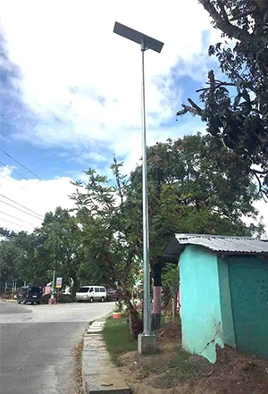 80w Plate 8m Pole Integrated Solar Street Light in the Philippines
